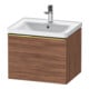 Duravit Meuble sous lavabo D-Neo 58,4x45,2x44 cm, 1 tiroir, wd, g pol/Noyer Nat-1