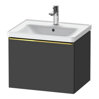 Duravit Meuble sous lavabo D-Neo 58,4x45,2x44 cm, 1 tiroir, wd, gris brillant