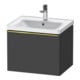 Duravit Meuble sous lavabo D-Neo 58,4x45,2x44 cm, 1 tiroir, wd, gris brillant-1