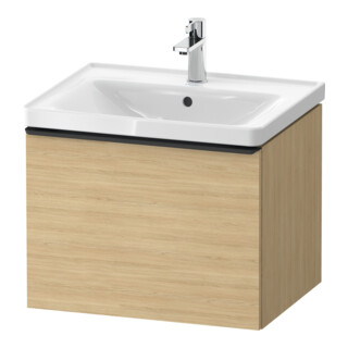 Duravit Meuble sous-lavabo D-Neo 58,4x45,2x44 cm, 1 tiroir, wd, noir/Oeuf Nat