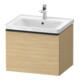 Duravit Meuble sous-lavabo D-Neo 58,4x45,2x44 cm, 1 tiroir, wd, noir/Oeuf Nat-1