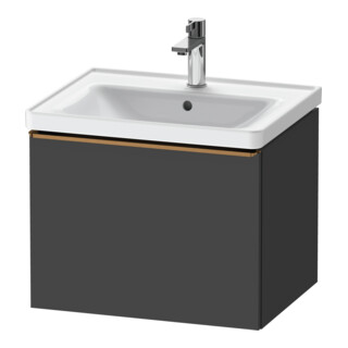 Duravit Meuble sous-lavabo D-Neo 58,4x45,2x44cm, 1 tiroir, bois, gris mat