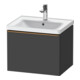 Duravit Meuble sous-lavabo D-Neo 58,4x45,2x44cm, 1 tiroir, bois, gris mat-1
