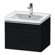 Duravit Meuble sous lavabo D-Neo 58,4x45,2x44cm, 1 tiroir, suspendu, chr/chêne noir