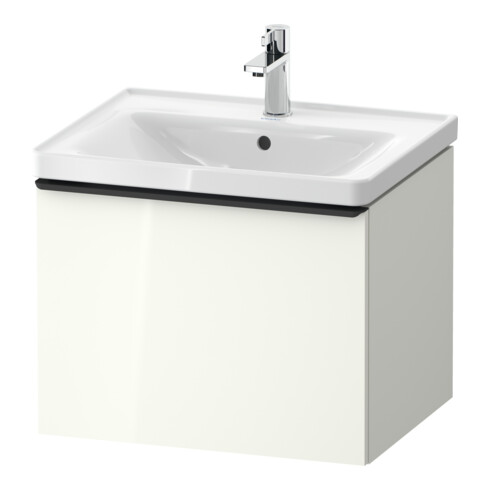 Duravit Meuble sous-lavabo D-Neo 58,4x45,2x44cm, 1 tiroir, wd, noir/blanc hgl