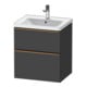 Duravit Meuble sous lavabo D-Neo 58,4x45,2x62,5 cm, 1 porte, b chêne/gris mat-1