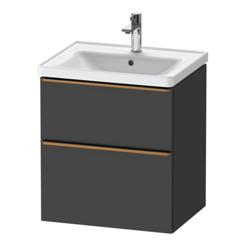 Duravit Meuble sous lavabo D-Neo 58,4x45,2x62,5 cm, 1 porte, b chêne/gris mat