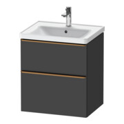 Duravit Meuble sous lavabo D-Neo 58,4x45,2x62,5 cm, 1 porte, b chêne/gris mat