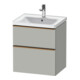 Duravit Meuble sous lavabo D-Neo 58,4x45,2x62,5 cm, 1 porte, blanc/gris mat-1