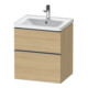 Duravit Meuble sous lavabo D-Neo 58,4x45,2x62,5 cm, 1 porte, ES chêne/ébène naturel-1