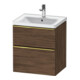 Duravit Meuble sous lavabo D-Neo 58,4x45,2x62,5 cm, 1 porte, gris poli/nuancé foncé-1