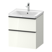 Duravit Meuble sous-lavabo D-Neo 58,4x45,2x62,5 cm, 1 porte, noir/blanc brillant