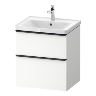 Duravit Meuble sous-lavabo D-Neo 58,4x45,2x62,5 cm, 1 porte, noir/blanc mat