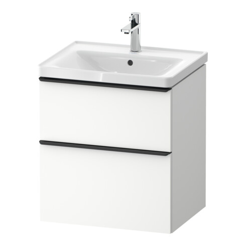 Duravit Meuble sous-lavabo D-Neo 58,4x45,2x62,5 cm, 1 porte, noir/blanc mat