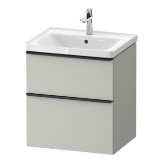 Duravit Meuble sous-lavabo D-Neo 58,4x45,2x62,5 cm, 1 porte, noir/gris mat