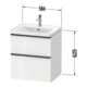 Duravit Meuble sous-lavabo D-Neo 58,4x45,2x62,5 cm, 1 porte, noir/gris mat