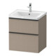Duravit Meuble sous lavabo D-Neo 58,4x45,2x62,5 cm, 1 porte, noir/lin-1