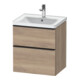 Duravit Meuble sous lavabo D-Neo 58,4x45,2x62,5 cm, 1 porte, noir/marbre œuf-1
