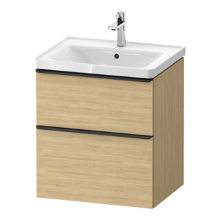 Duravit Meuble sous lavabo D-Neo 58,4x45,2x62,5 cm, 1 porte, noir/Oeuf Nat
