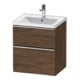 Duravit Meuble sous lavabo D-Neo 58,4x45,2x62,5 cm, 1 tiroir, chr/noisette foncé-1