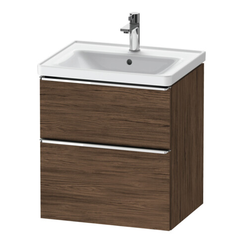 Duravit Meuble sous lavabo D-Neo 58,4x45,2x62,5 cm, 1 tiroir, chr/noisette foncé