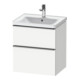 Duravit Meuble sous lavabo D-Neo 58,4x45,2x62,5cm, 1 porte, blanc mat/bois-1