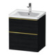 Duravit Meuble sous-lavabo D-Neo 58,4x45,2x62,5cm, 1 porte, chêne noir pol.-1