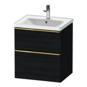 Duravit Meuble sous-lavabo D-Neo 58,4x45,2x62,5cm, 1 porte, chêne noir pol.
