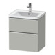 Duravit Meuble sous lavabo D-Neo 58,4x45,2x62,5cm, 1 porte, chr/béton ma-1