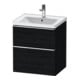 Duravit Meuble sous lavabo D-Neo 58,4x45,2x62,5cm, 1 porte, chr/chêne noir-1