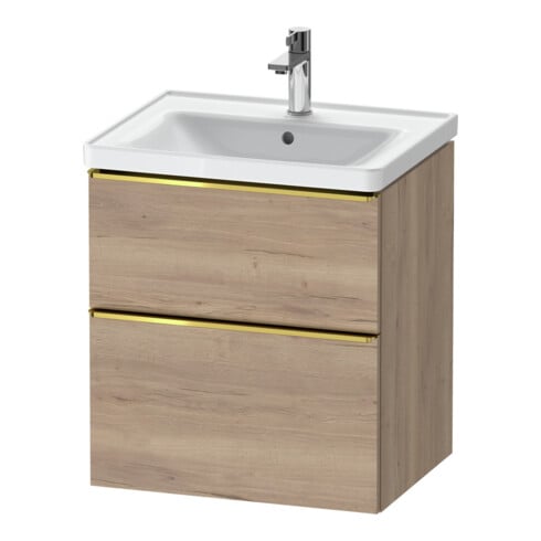 Duravit Meuble sous-lavabo D-Neo 58,4x45,2x62,5cm, 1 porte, gris poli/marbre œuf