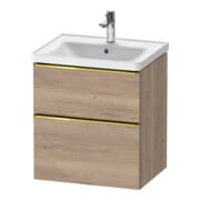 Duravit Meuble sous-lavabo D-Neo 58,4x45,2x62,5cm, 1 porte, gris poli/marbre œuf