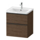 Duravit Meuble sous lavabo D-Neo 58,4x45,2x62,5cm, 1 porte, noir/noisette foncé-1