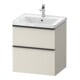 Duravit Meuble sous lavabo D-Neo 58,4x45,2x62,5cm, 1 porte, noir/taupe mat-1