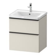 Duravit Meuble sous lavabo D-Neo 58,4x45,2x62,5cm, 1 porte, noir/taupe mat