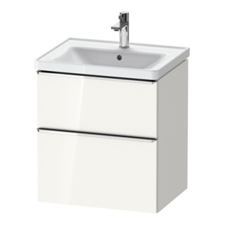 Duravit Meuble sous lavabo D-Neo 58,4x45,2x62,5cm, 1 tiroir, chromé/blanc brillant
