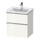 Duravit Meuble sous lavabo D-Neo 58,4x45,2x62,5cm, 1 tiroir, chromé/blanc brillant-1