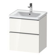 Duravit Meuble sous lavabo D-Neo 58,4x45,2x62,5cm, 1 tiroir, chromé/blanc brillant
