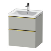 Duravit Meuble sous lavabo D-Neo 58,4x45,2x62,5cm, 1 tiroir, gris poli/gris mat
