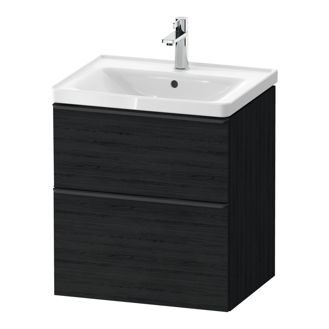 Duravit Meuble sous-lavabo D-Neo 58,4x45,2x62,5cm, 1 tiroir, noir/œuf noir