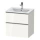 Duravit Meuble sous lavabo D-Neo 61x46,2 cm, blanc brillant, 1 porte, 1 tiroir-1