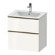 Duravit Meuble sous-lavabo D-Neo 61x46,2 cm, blanc/gris, 1 tiroir, 1 coulissant-1