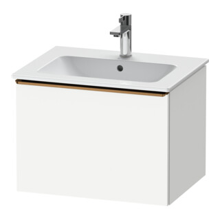 Duravit Meuble sous-lavabo D-Neo 61x46,2 cm, blanc/gris, 1 tiroir, suspendu