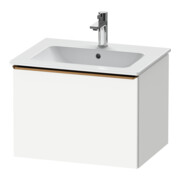 Duravit Meuble sous-lavabo D-Neo 61x46,2 cm, blanc/gris, 1 tiroir, suspendu