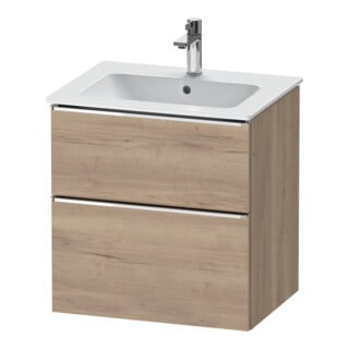 Duravit Meuble sous-lavabo D-Neo 61x46,2 cm, chêne/épicéa, 1 tiroir, 1 coulissant