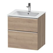 Duravit Meuble sous-lavabo D-Neo 61x46,2 cm, chêne/épicéa, 1 tiroir, 1 coulissant
