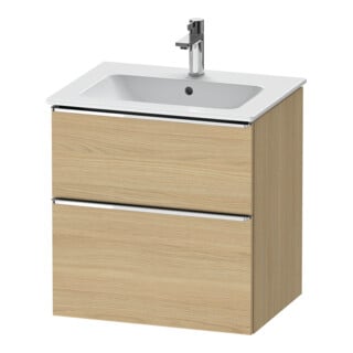 Duravit Meuble sous lavabo D-Neo 61x46,2 cm, chêne/œuf naturel, 1 tiroir, 1 coulissant