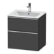 Duravit Meuble sous-lavabo D-Neo 61x46,2 cm, chr/gris m, 1 tiroir, 1 coulissant-1