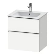 Duravit Meuble sous-lavabo D-Neo 61x46,2 cm, chrome/blanc, 1 tiroir, 1 coulissant