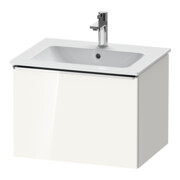 Duravit Meuble sous-lavabo D-Neo 61x46,2 cm, chrome/blanc brillant, 1 tiroir, suspendu